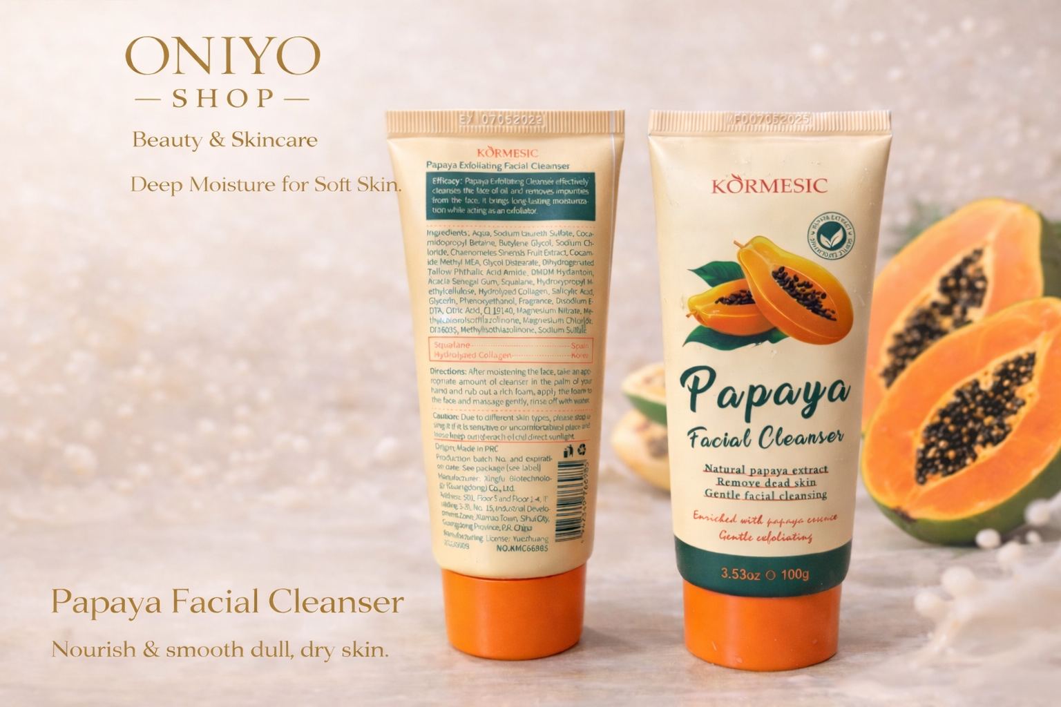 KORMESIC Papaya Exfoliating Facial Cleanser